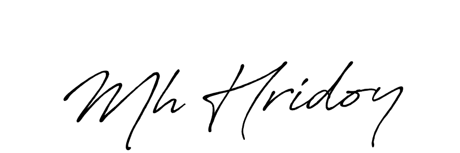 Mh Hridoy stylish signature style. Best Handwritten Sign (Antro_Vectra_Bolder) for my name. Handwritten Signature Collection Ideas for my name Mh Hridoy. Mh Hridoy signature style 7 images and pictures png