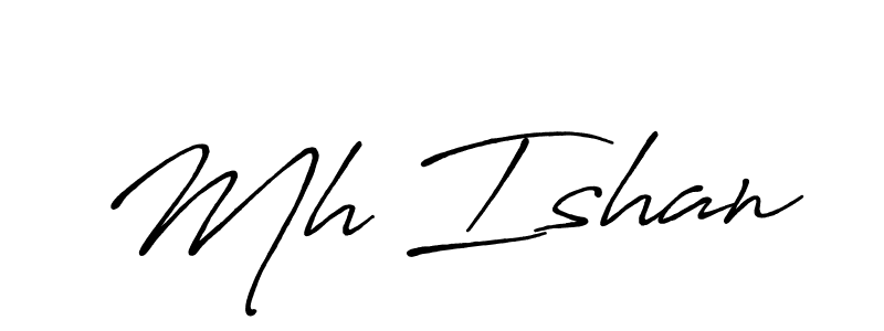 Also we have Mh Ishan name is the best signature style. Create professional handwritten signature collection using Antro_Vectra_Bolder autograph style. Mh Ishan signature style 7 images and pictures png