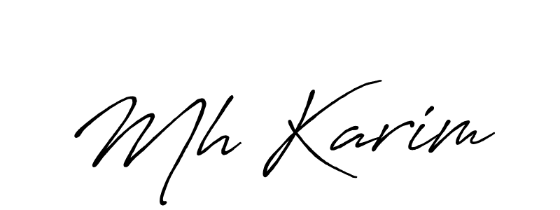 Similarly Antro_Vectra_Bolder is the best handwritten signature design. Signature creator online .You can use it as an online autograph creator for name Mh Karim. Mh Karim signature style 7 images and pictures png