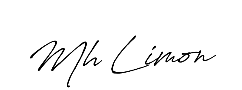 Create a beautiful signature design for name Mh Limon. With this signature (Antro_Vectra_Bolder) fonts, you can make a handwritten signature for free. Mh Limon signature style 7 images and pictures png