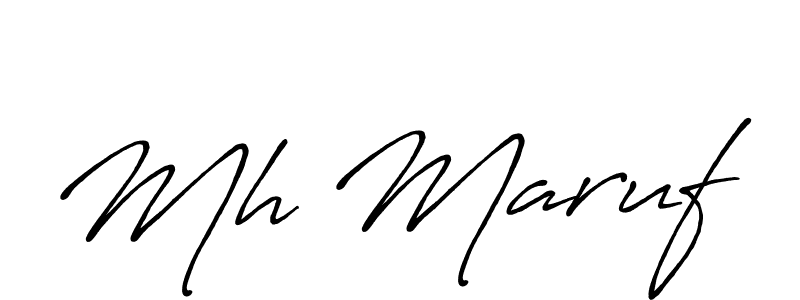 Design your own signature with our free online signature maker. With this signature software, you can create a handwritten (Antro_Vectra_Bolder) signature for name Mh Maruf. Mh Maruf signature style 7 images and pictures png