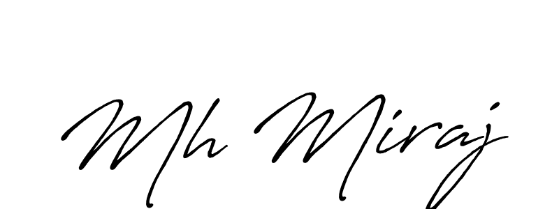 The best way (Antro_Vectra_Bolder) to make a short signature is to pick only two or three words in your name. The name Mh Miraj include a total of six letters. For converting this name. Mh Miraj signature style 7 images and pictures png