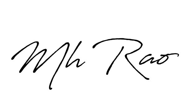 Design your own signature with our free online signature maker. With this signature software, you can create a handwritten (Antro_Vectra_Bolder) signature for name Mh Rao. Mh Rao signature style 7 images and pictures png