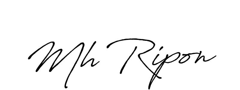 if you are searching for the best signature style for your name Mh Ripon. so please give up your signature search. here we have designed multiple signature styles  using Antro_Vectra_Bolder. Mh Ripon signature style 7 images and pictures png