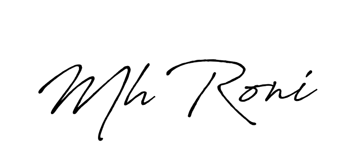Best and Professional Signature Style for Mh Roni. Antro_Vectra_Bolder Best Signature Style Collection. Mh Roni signature style 7 images and pictures png