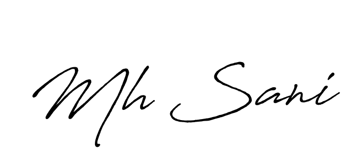 Design your own signature with our free online signature maker. With this signature software, you can create a handwritten (Antro_Vectra_Bolder) signature for name Mh Sani. Mh Sani signature style 7 images and pictures png