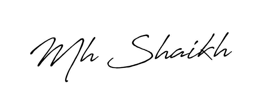 Make a beautiful signature design for name Mh Shaikh. Use this online signature maker to create a handwritten signature for free. Mh Shaikh signature style 7 images and pictures png