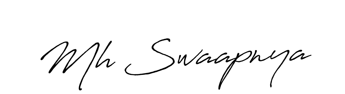 Make a beautiful signature design for name Mh Swaapnya. With this signature (Antro_Vectra_Bolder) style, you can create a handwritten signature for free. Mh Swaapnya signature style 7 images and pictures png