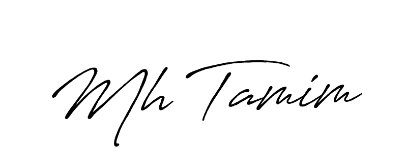 Similarly Antro_Vectra_Bolder is the best handwritten signature design. Signature creator online .You can use it as an online autograph creator for name Mh Tamim. Mh Tamim signature style 7 images and pictures png