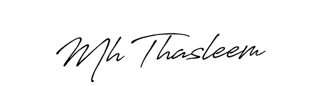 Create a beautiful signature design for name Mh Thasleem. With this signature (Antro_Vectra_Bolder) fonts, you can make a handwritten signature for free. Mh Thasleem signature style 7 images and pictures png