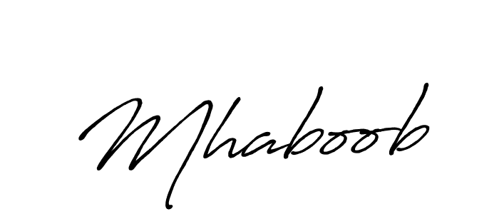 How to make Mhaboob signature? Antro_Vectra_Bolder is a professional autograph style. Create handwritten signature for Mhaboob name. Mhaboob signature style 7 images and pictures png