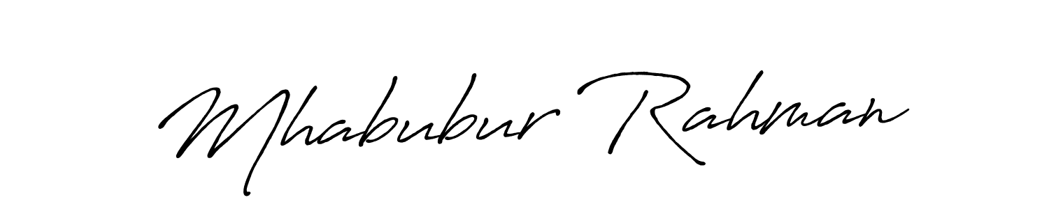 Antro_Vectra_Bolder is a professional signature style that is perfect for those who want to add a touch of class to their signature. It is also a great choice for those who want to make their signature more unique. Get Mhabubur Rahman name to fancy signature for free. Mhabubur Rahman signature style 7 images and pictures png