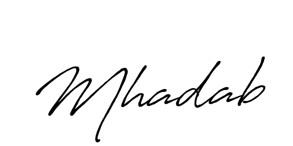 How to make Mhadab signature? Antro_Vectra_Bolder is a professional autograph style. Create handwritten signature for Mhadab name. Mhadab signature style 7 images and pictures png