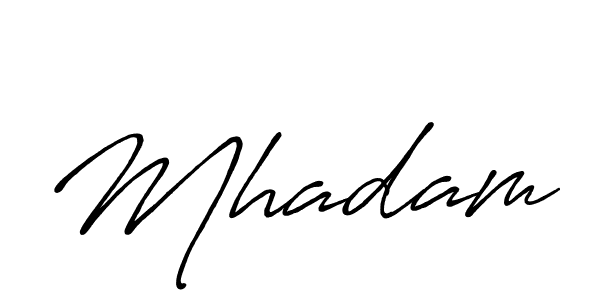 Also You can easily find your signature by using the search form. We will create Mhadam name handwritten signature images for you free of cost using Antro_Vectra_Bolder sign style. Mhadam signature style 7 images and pictures png