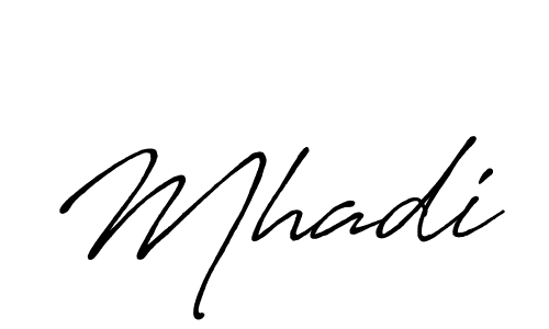 Mhadi stylish signature style. Best Handwritten Sign (Antro_Vectra_Bolder) for my name. Handwritten Signature Collection Ideas for my name Mhadi. Mhadi signature style 7 images and pictures png