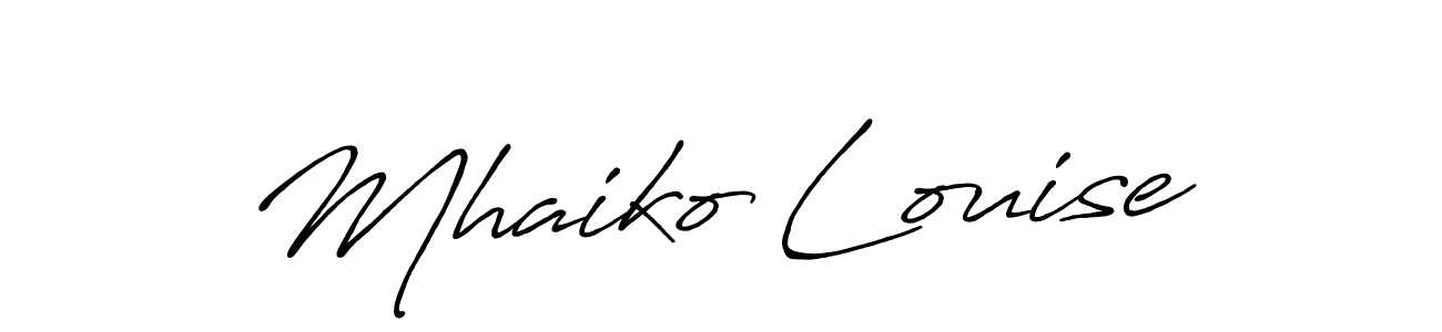 Design your own signature with our free online signature maker. With this signature software, you can create a handwritten (Antro_Vectra_Bolder) signature for name Mhaiko Louise. Mhaiko Louise signature style 7 images and pictures png