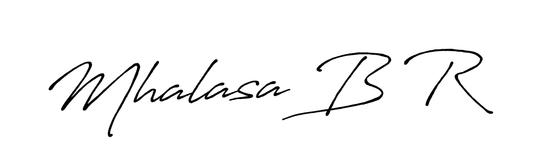 Similarly Antro_Vectra_Bolder is the best handwritten signature design. Signature creator online .You can use it as an online autograph creator for name Mhalasa B R. Mhalasa B R signature style 7 images and pictures png