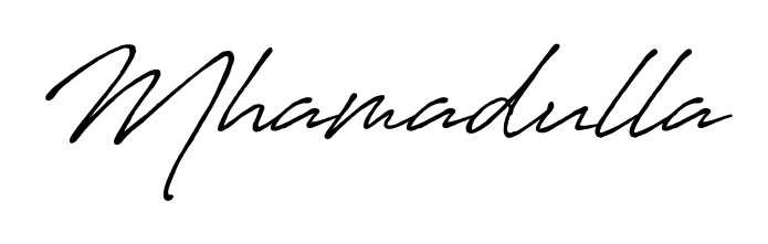 Elevate your brand with a stunning Mhamadulla eSignature. The Antro_Vectra_Bolder style provides a balanced, flowing aesthetic for everyday signing. Mhamadulla signature style 7 images and pictures png
