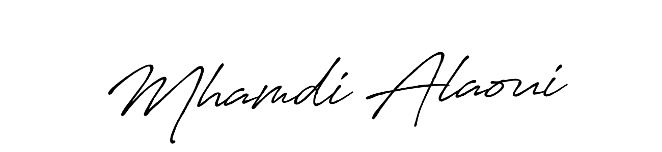 Mhamdi Alaoui stylish signature style. Best Handwritten Sign (Antro_Vectra_Bolder) for my name. Handwritten Signature Collection Ideas for my name Mhamdi Alaoui. Mhamdi Alaoui signature style 7 images and pictures png
