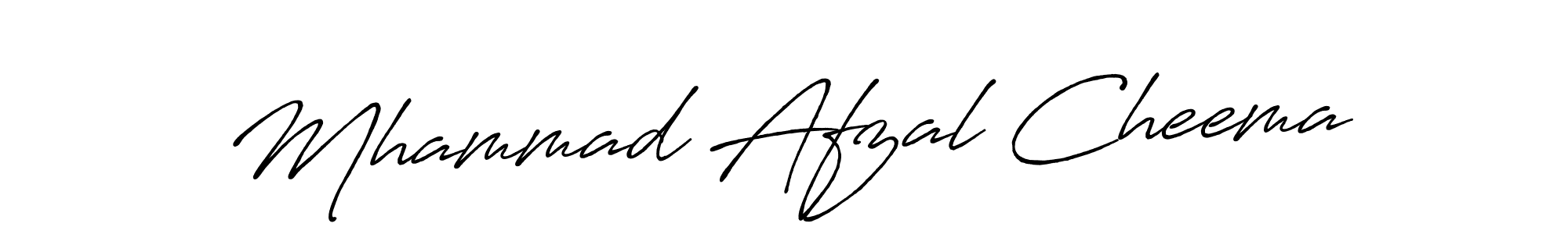 Create a beautiful signature design for name Mhammad Afzal Cheema. With this signature (Antro_Vectra_Bolder) fonts, you can make a handwritten signature for free. Mhammad Afzal Cheema signature style 7 images and pictures png