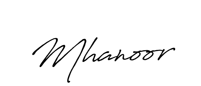 Mhanoor stylish signature style. Best Handwritten Sign (Antro_Vectra_Bolder) for my name. Handwritten Signature Collection Ideas for my name Mhanoor. Mhanoor signature style 7 images and pictures png