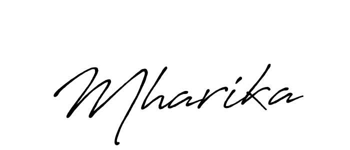 How to make Mharika name signature. Use Antro_Vectra_Bolder style for creating short signs online. This is the latest handwritten sign. Mharika signature style 7 images and pictures png