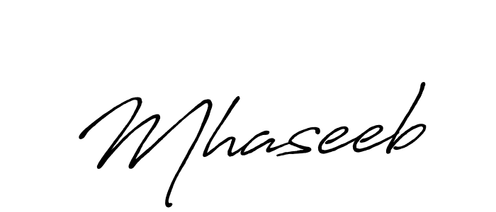 Design your own signature with our free online signature maker. With this signature software, you can create a handwritten (Antro_Vectra_Bolder) signature for name Mhaseeb. Mhaseeb signature style 7 images and pictures png