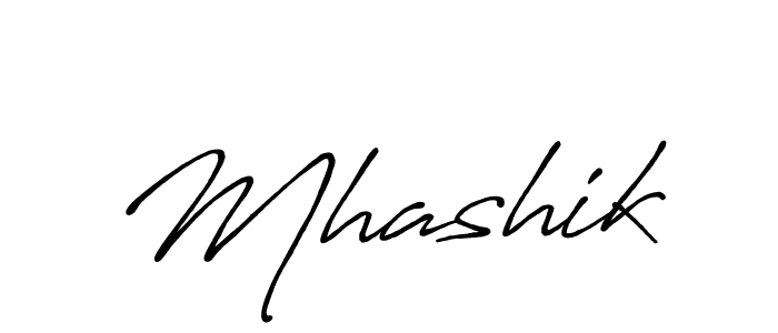 Design your own signature with our free online signature maker. With this signature software, you can create a handwritten (Antro_Vectra_Bolder) signature for name Mhashik. Mhashik signature style 7 images and pictures png