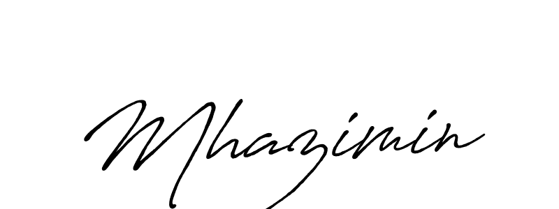 Similarly Antro_Vectra_Bolder is the best handwritten signature design. Signature creator online .You can use it as an online autograph creator for name Mhazimin. Mhazimin signature style 7 images and pictures png