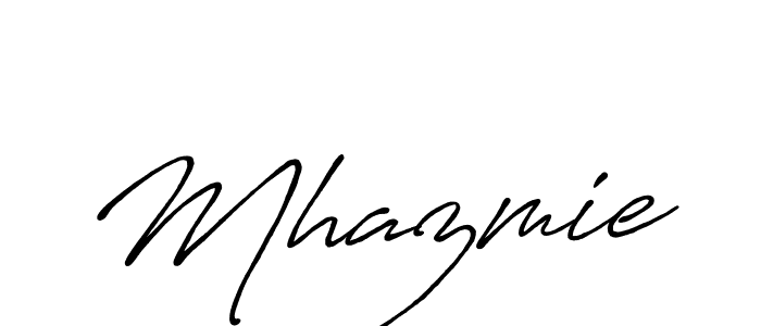 Similarly Antro_Vectra_Bolder is the best handwritten signature design. Signature creator online .You can use it as an online autograph creator for name Mhazmie. Mhazmie signature style 7 images and pictures png