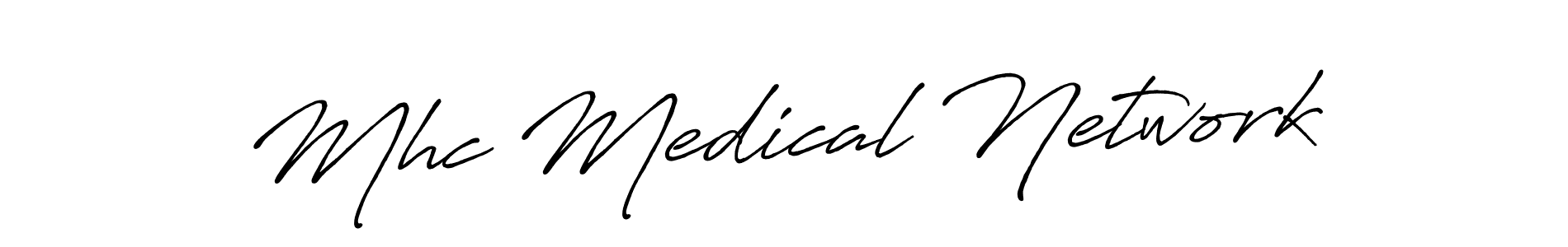 Create a beautiful signature design for name Mhc Medical Network. With this signature (Antro_Vectra_Bolder) fonts, you can make a handwritten signature for free. Mhc Medical Network signature style 7 images and pictures png