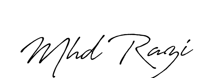 Use a signature maker to create a handwritten signature online. With this signature software, you can design (Antro_Vectra_Bolder) your own signature for name Mhd Razi. Mhd Razi signature style 7 images and pictures png