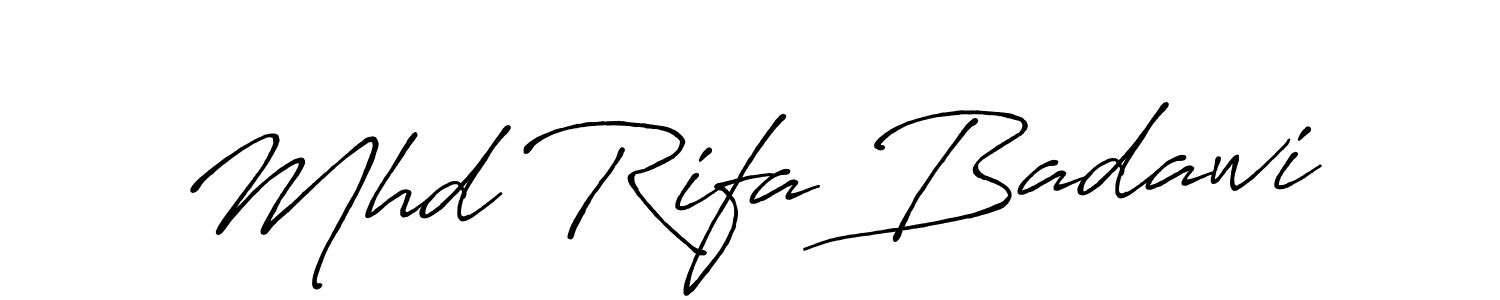 It looks lik you need a new signature style for name Mhd Rifa Badawi. Design unique handwritten (Antro_Vectra_Bolder) signature with our free signature maker in just a few clicks. Mhd Rifa Badawi signature style 7 images and pictures png