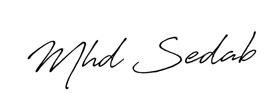 Mhd Sedab stylish signature style. Best Handwritten Sign (Antro_Vectra_Bolder) for my name. Handwritten Signature Collection Ideas for my name Mhd Sedab. Mhd Sedab signature style 7 images and pictures png