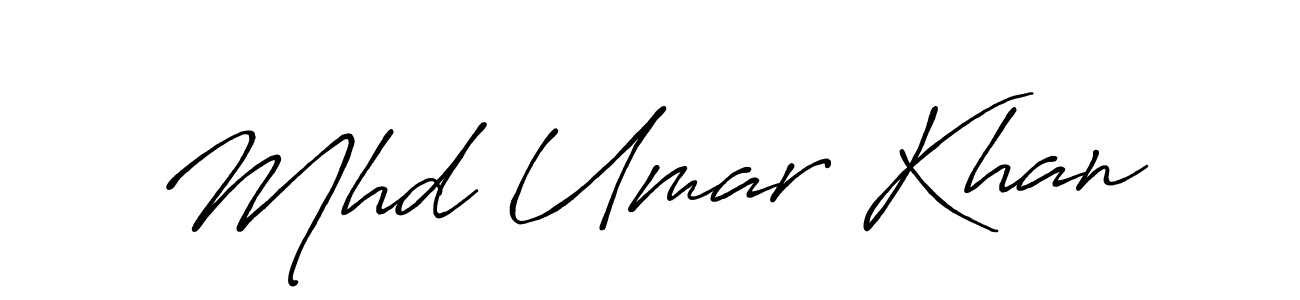 Create a beautiful signature design for name Mhd Umar Khan. With this signature (Antro_Vectra_Bolder) fonts, you can make a handwritten signature for free. Mhd Umar Khan signature style 7 images and pictures png