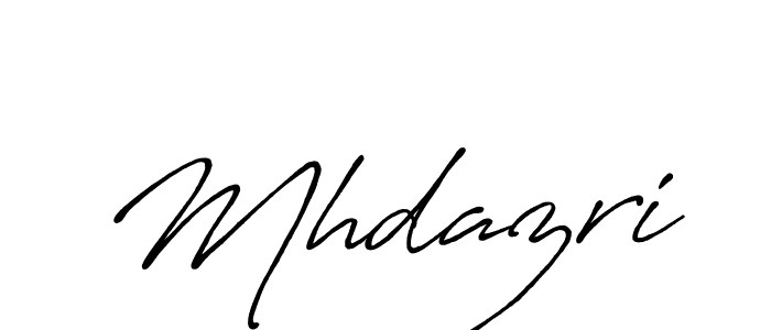 How to make Mhdazri name signature. Use Antro_Vectra_Bolder style for creating short signs online. This is the latest handwritten sign. Mhdazri signature style 7 images and pictures png