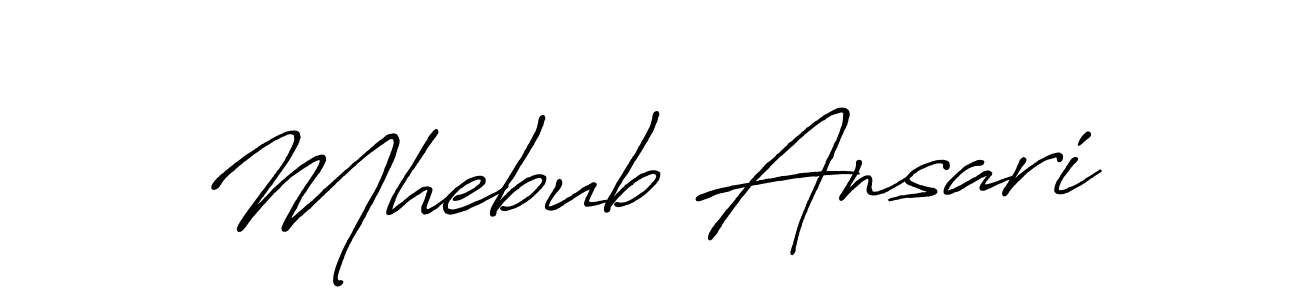 This is the best signature style for the Mhebub Ansari name. Also you like these signature font (Antro_Vectra_Bolder). Mix name signature. Mhebub Ansari signature style 7 images and pictures png