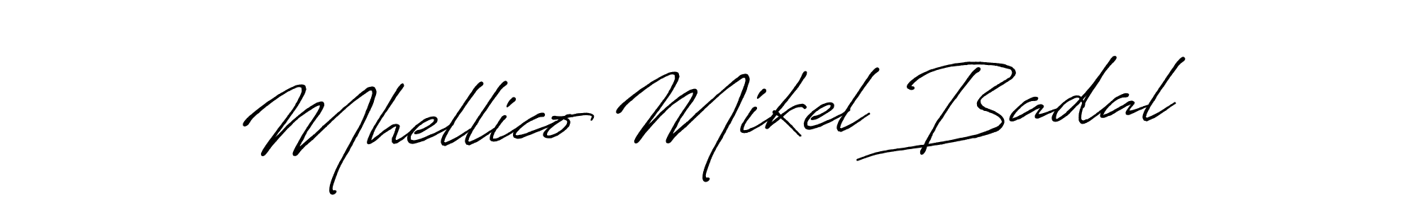 This is the best signature style for the Mhellico Mikel Badal name. Also you like these signature font (Antro_Vectra_Bolder). Mix name signature. Mhellico Mikel Badal signature style 7 images and pictures png