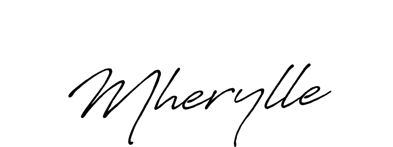 Make a beautiful signature design for name Mherylle. With this signature (Antro_Vectra_Bolder) style, you can create a handwritten signature for free. Mherylle signature style 7 images and pictures png