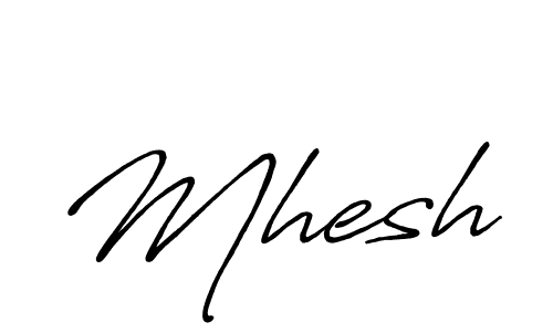 Mhesh stylish signature style. Best Handwritten Sign (Antro_Vectra_Bolder) for my name. Handwritten Signature Collection Ideas for my name Mhesh. Mhesh signature style 7 images and pictures png