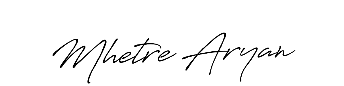 This is the best signature style for the Mhetre Aryan name. Also you like these signature font (Antro_Vectra_Bolder). Mix name signature. Mhetre Aryan signature style 7 images and pictures png