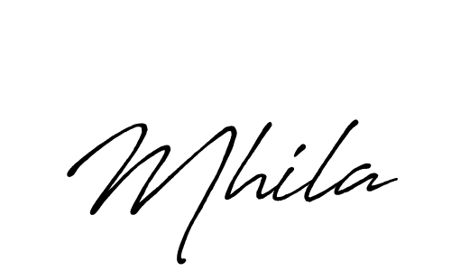 Design your own signature with our free online signature maker. With this signature software, you can create a handwritten (Antro_Vectra_Bolder) signature for name Mhila. Mhila signature style 7 images and pictures png