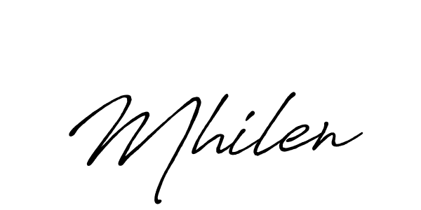 Create a beautiful signature design for name Mhilen. With this signature (Antro_Vectra_Bolder) fonts, you can make a handwritten signature for free. Mhilen signature style 7 images and pictures png