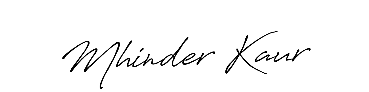 Antro_Vectra_Bolder is a professional signature style that is perfect for those who want to add a touch of class to their signature. It is also a great choice for those who want to make their signature more unique. Get Mhinder Kaur name to fancy signature for free. Mhinder Kaur signature style 7 images and pictures png