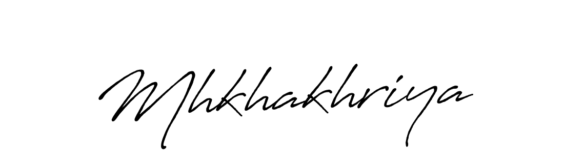 Also we have Mhkhakhriya name is the best signature style. Create professional handwritten signature collection using Antro_Vectra_Bolder autograph style. Mhkhakhriya signature style 7 images and pictures png