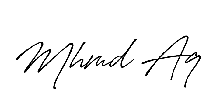 Make a beautiful signature design for name Mhmd Aq. With this signature (Antro_Vectra_Bolder) style, you can create a handwritten signature for free. Mhmd Aq signature style 7 images and pictures png