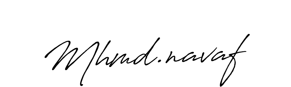 Create a beautiful signature design for name Mhmd.navaf. With this signature (Antro_Vectra_Bolder) fonts, you can make a handwritten signature for free. Mhmd.navaf signature style 7 images and pictures png