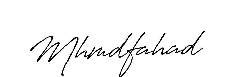 Also we have Mhmdfahad name is the best signature style. Create professional handwritten signature collection using Antro_Vectra_Bolder autograph style. Mhmdfahad signature style 7 images and pictures png