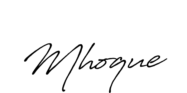 It looks lik you need a new signature style for name Mhoque. Design unique handwritten (Antro_Vectra_Bolder) signature with our free signature maker in just a few clicks. Mhoque signature style 7 images and pictures png