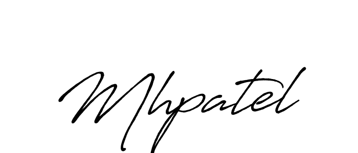 Make a beautiful signature design for name Mhpatel. With this signature (Antro_Vectra_Bolder) style, you can create a handwritten signature for free. Mhpatel signature style 7 images and pictures png